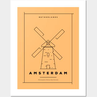 Amsterdam Minimal Poster Posters and Art